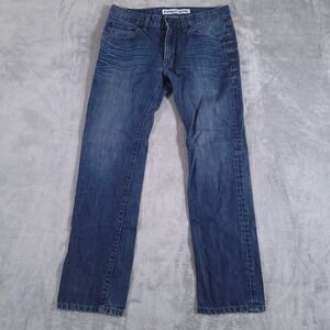 Express Jeans Mens 30x30 Blue Rocco Slim Fit‎ Skinny Denim Pants Distressed Wash